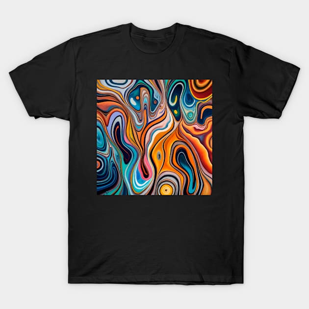 Abstract fluid art T-Shirt by IOANNISSKEVAS